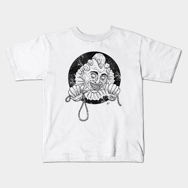 Grimaldi (Black print) Kids T-Shirt by Bloody Savage